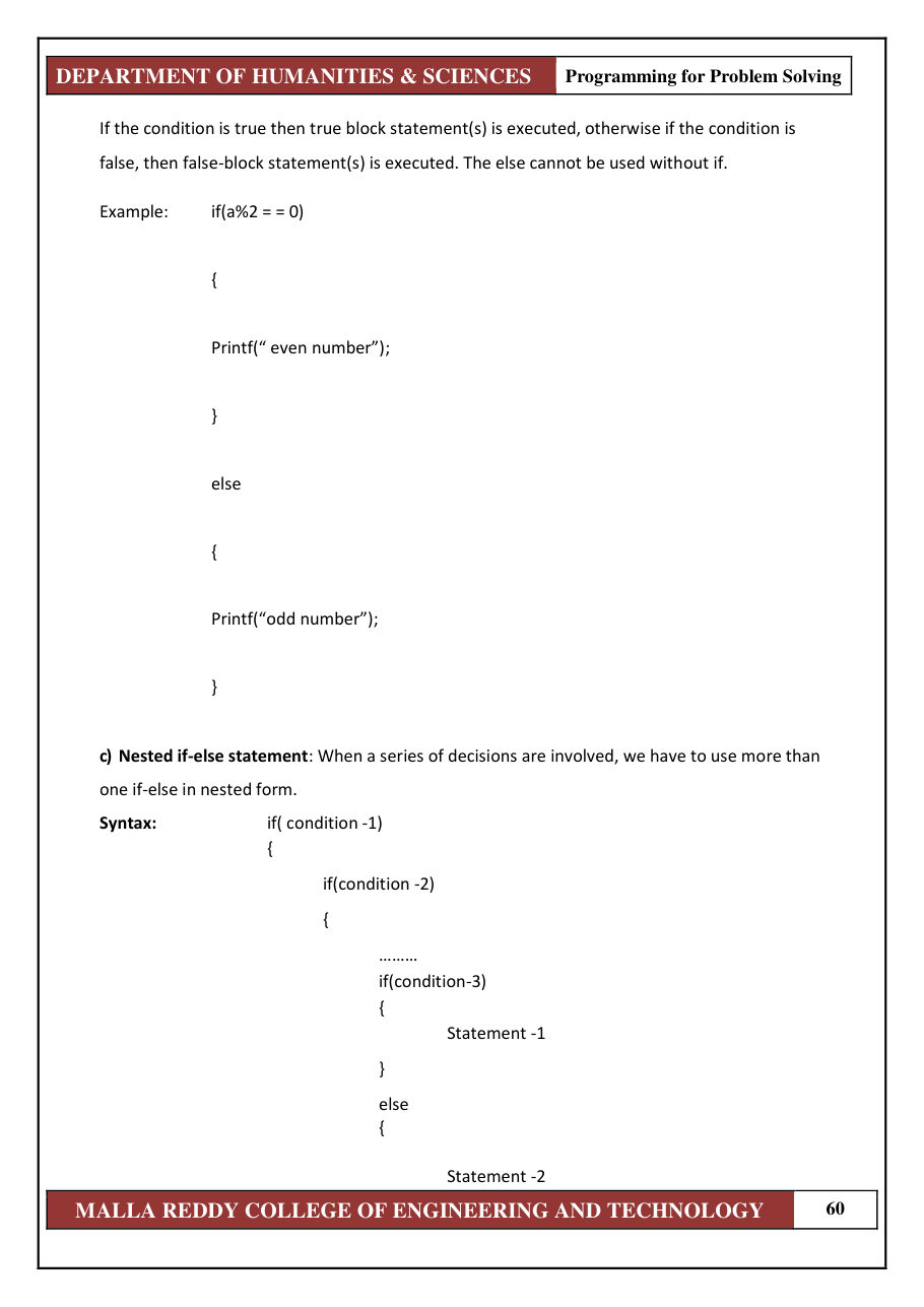 PROGRAMMING FOR PROBLEM SOLVING 1 — page 66