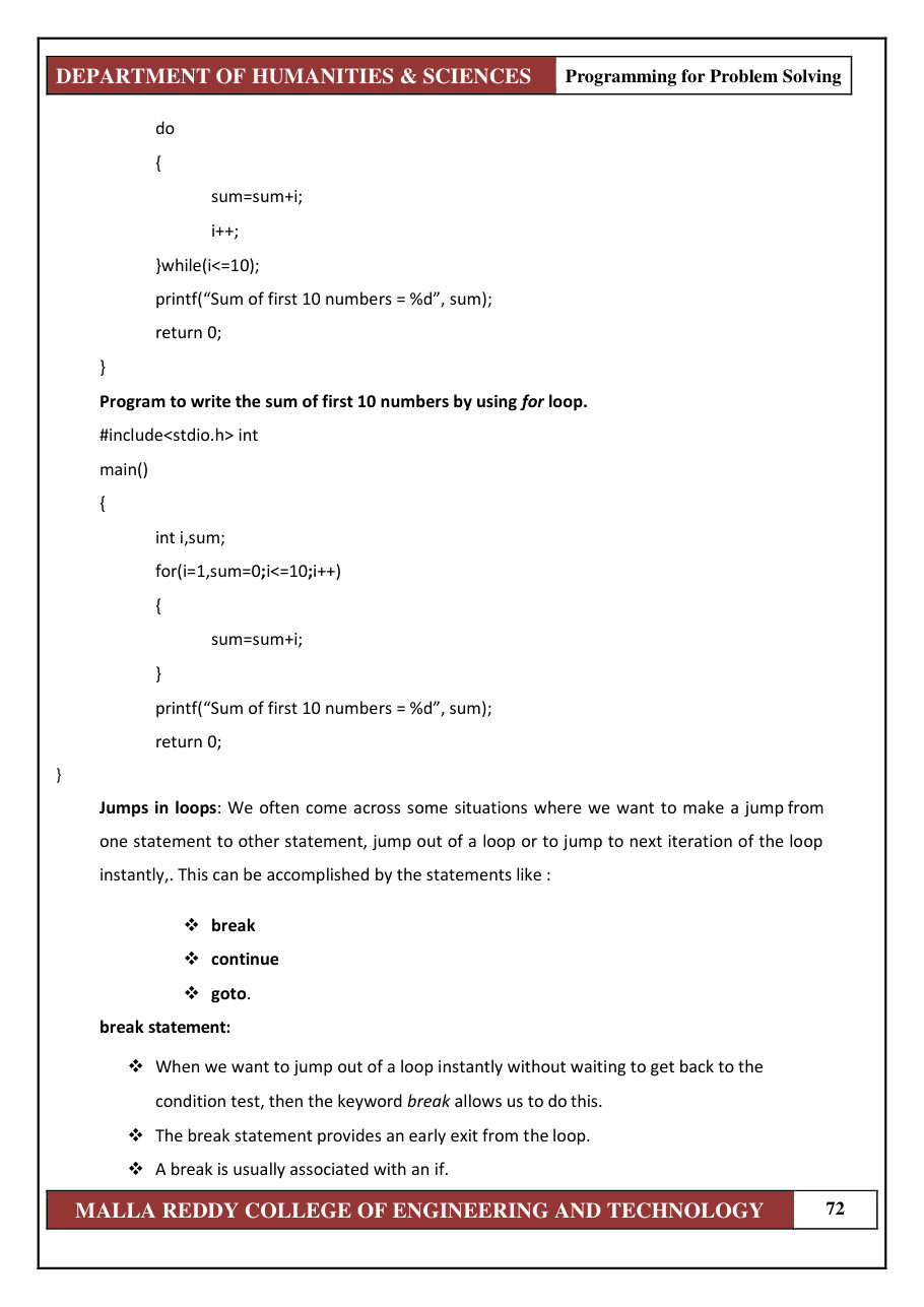 PROGRAMMING FOR PROBLEM SOLVING 1 — page 78