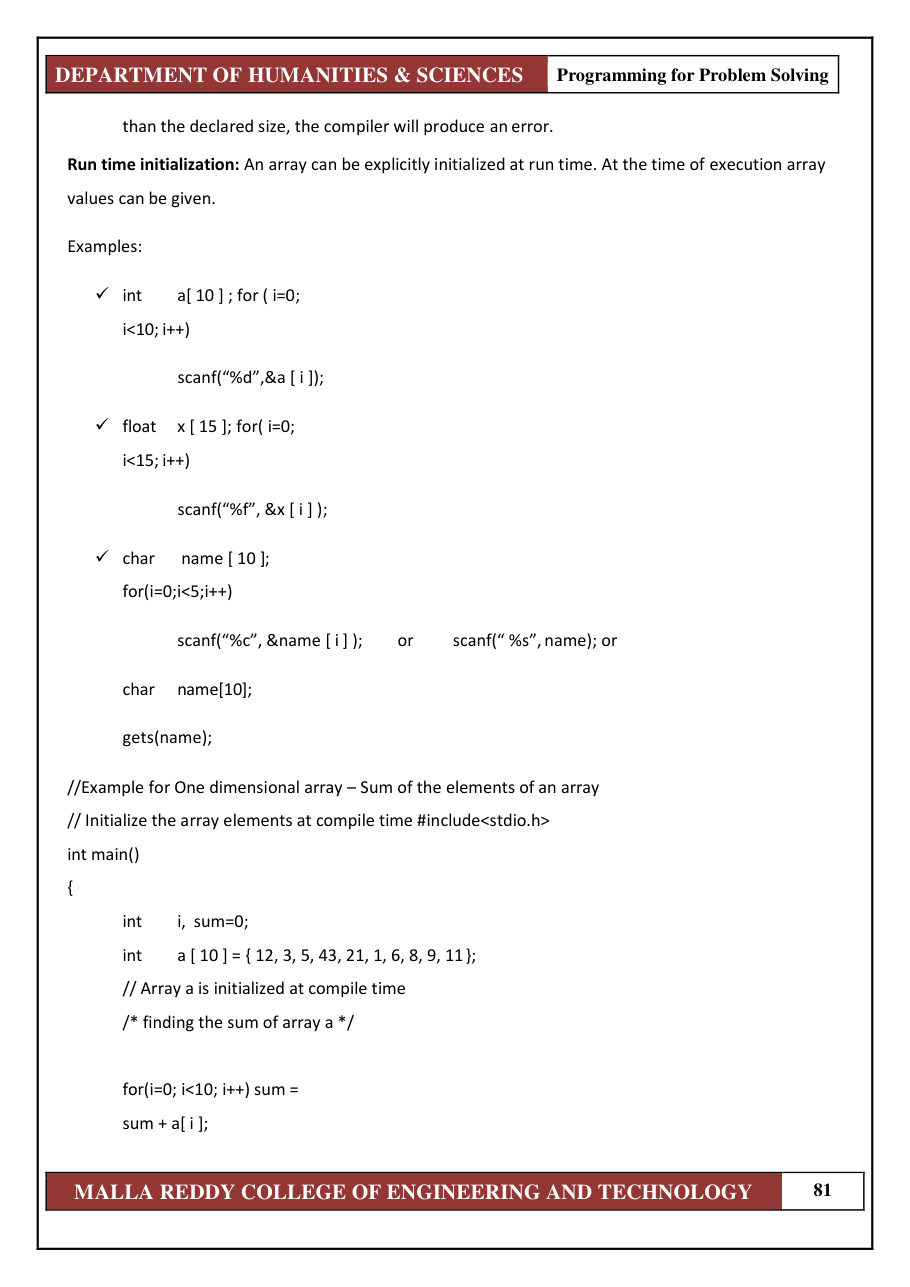 PROGRAMMING FOR PROBLEM SOLVING 1 — page 87