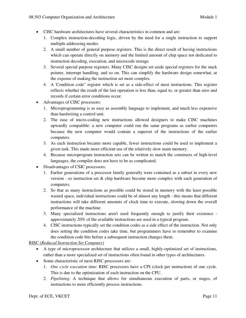 Computer Organization and Architecture — page 11
