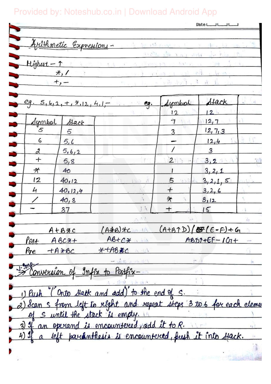 Data Structures Handwritten Notes — page 17