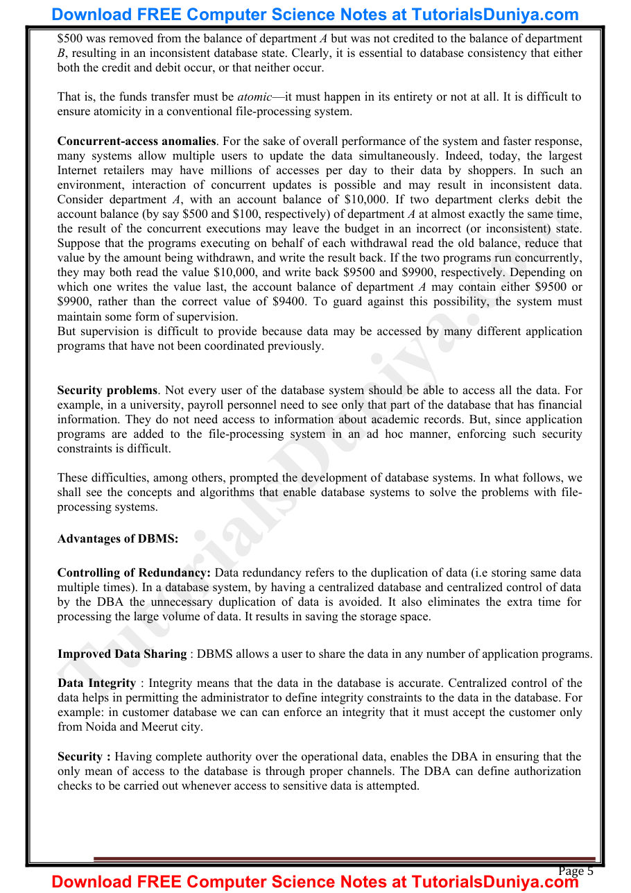 Database Management System Notes PDF — page 6