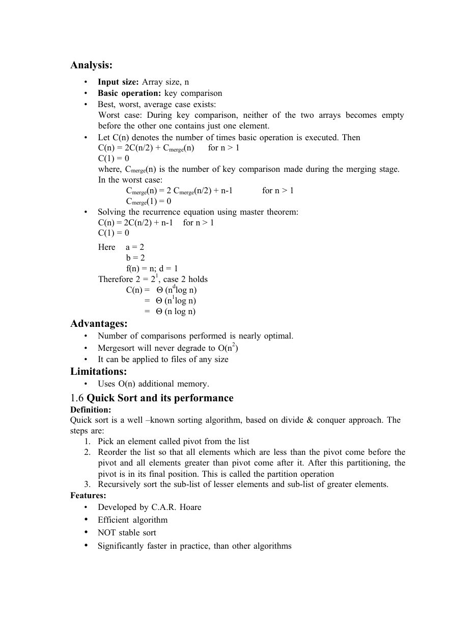 Design and Analysis of Algorithms DAA Notes — page 29