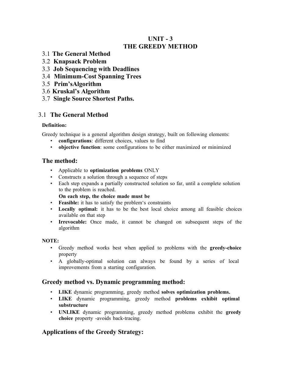 Design and Analysis of Algorithms DAA Notes — page 32
