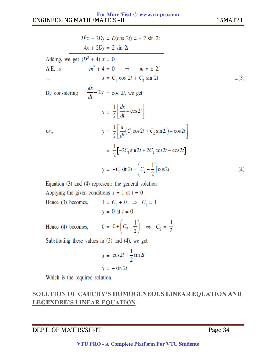 Engineering Mathematics II — page 34